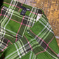 H&M Checkered Mini Skirt Green 2000s y2k - S