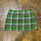 H&M Checkered Mini Skirt Green 2000s y2k - S