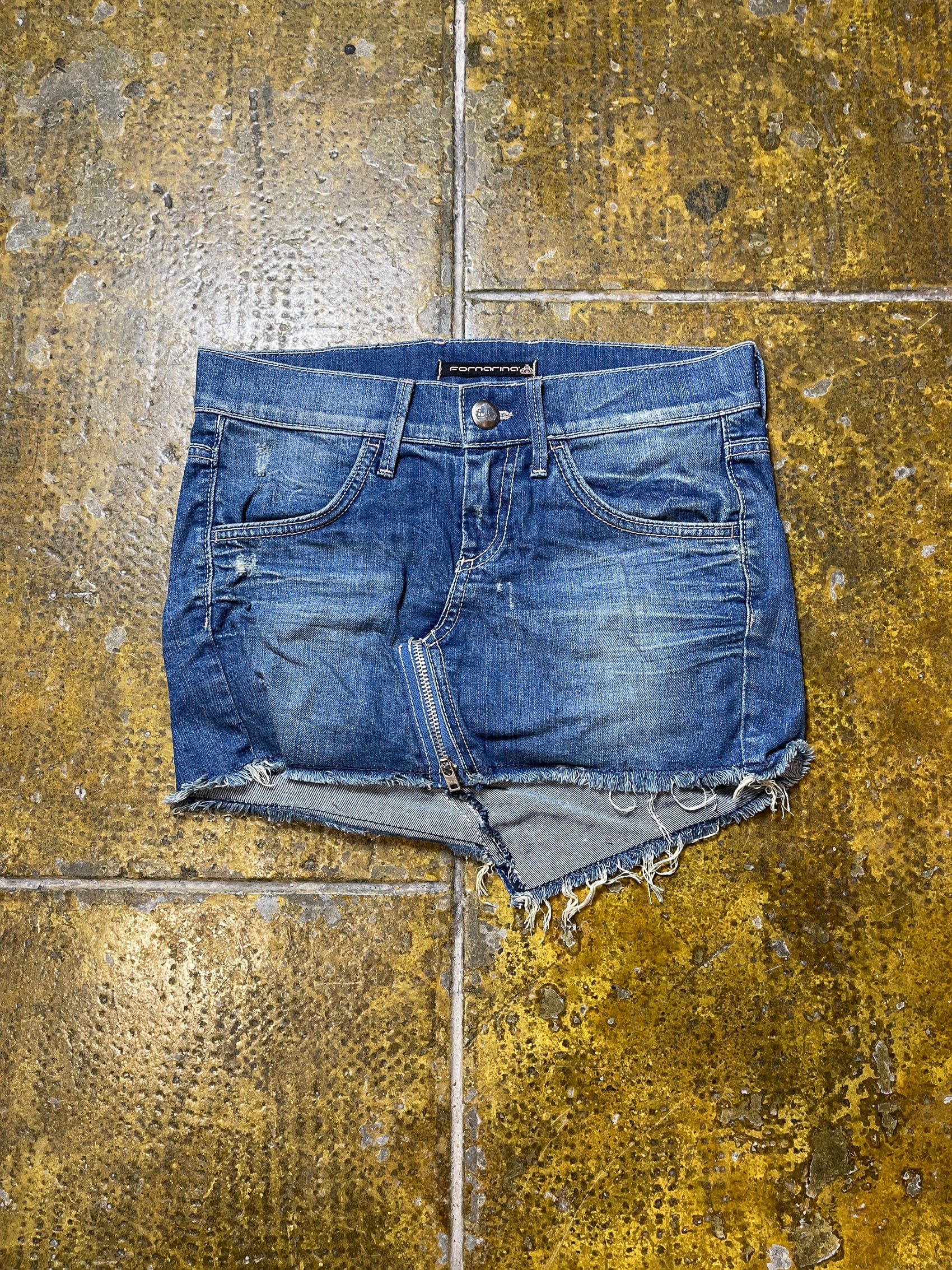 Fornarina Mini Denim Skirt Blue 2000s y2k - S