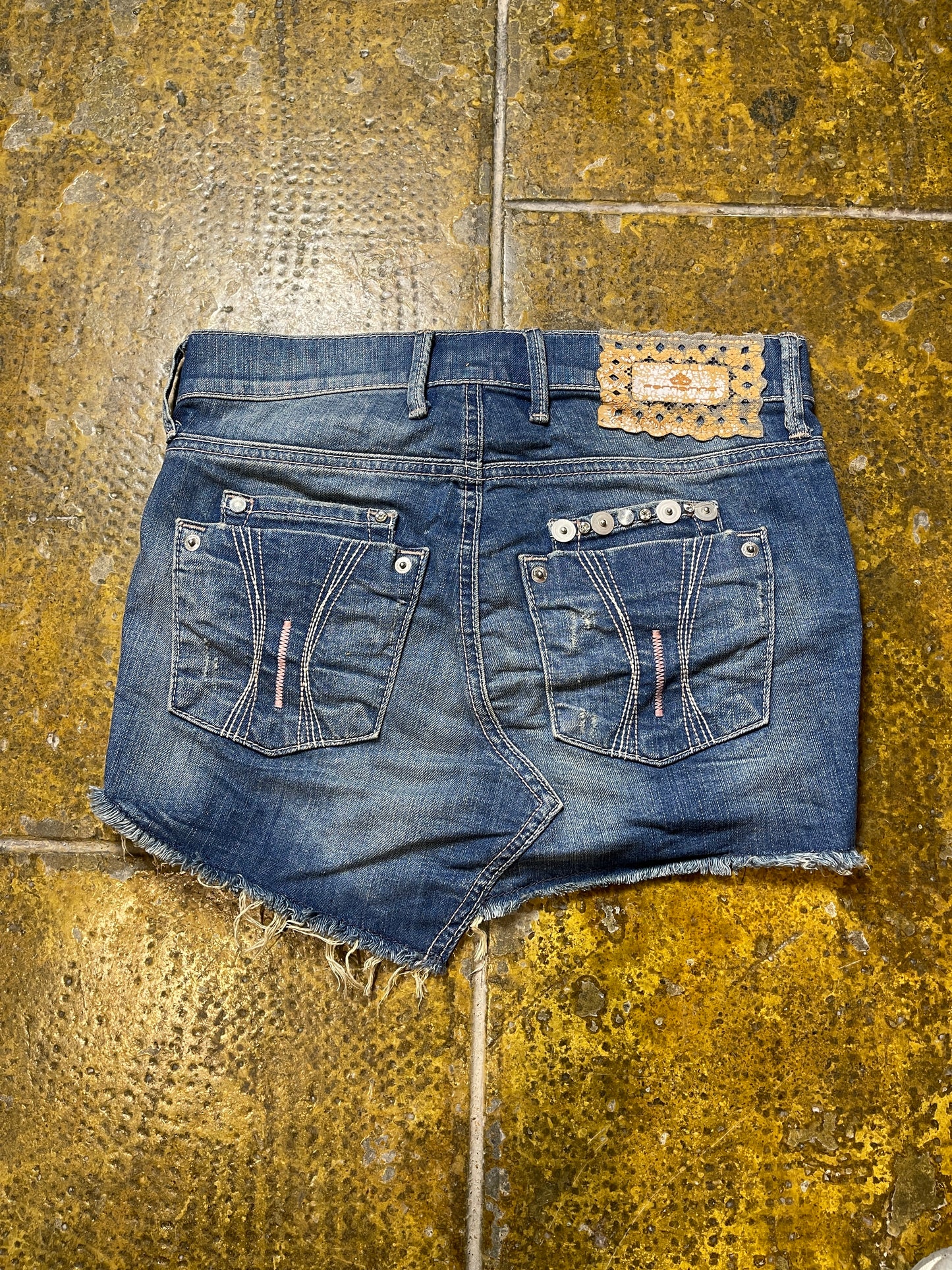 Fornarina Mini Denim Skirt Blue 2000s y2k - S