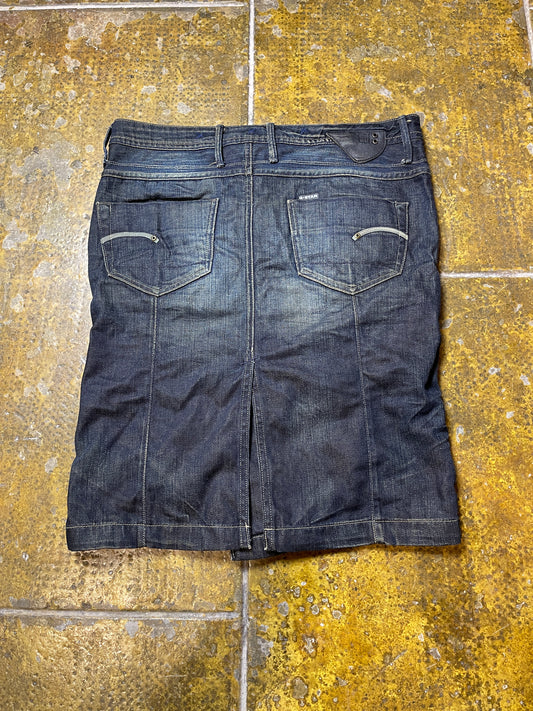 G-Star Raw Denim Skirt Blue 2000s y2k - L