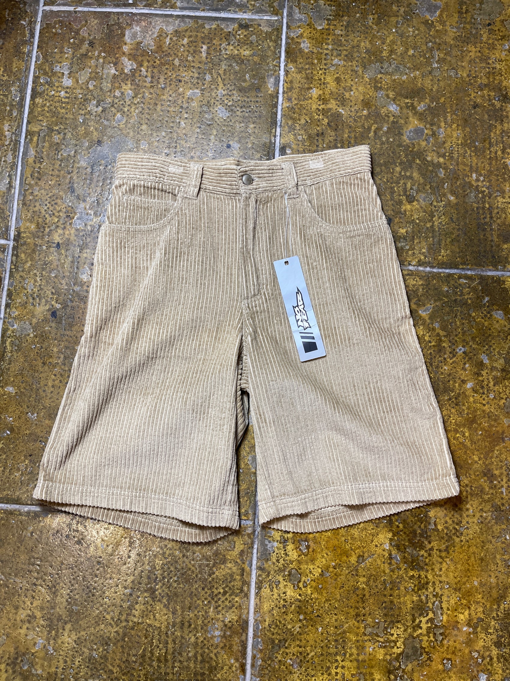 No Fear Corduroy Pants Beige 2000s y2k Skater - S