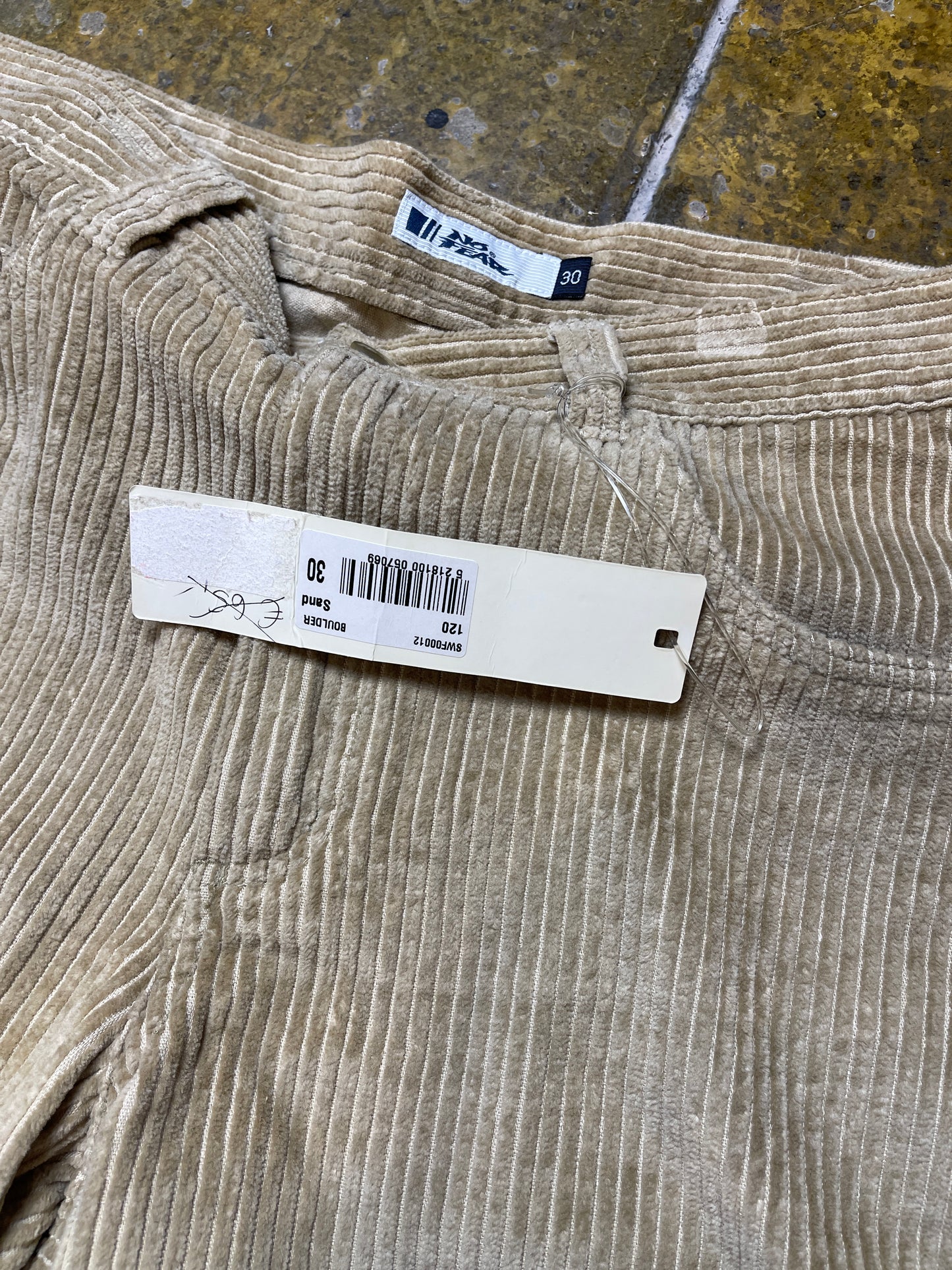 No Fear Corduroy Pants Beige 2000s y2k Skater - S