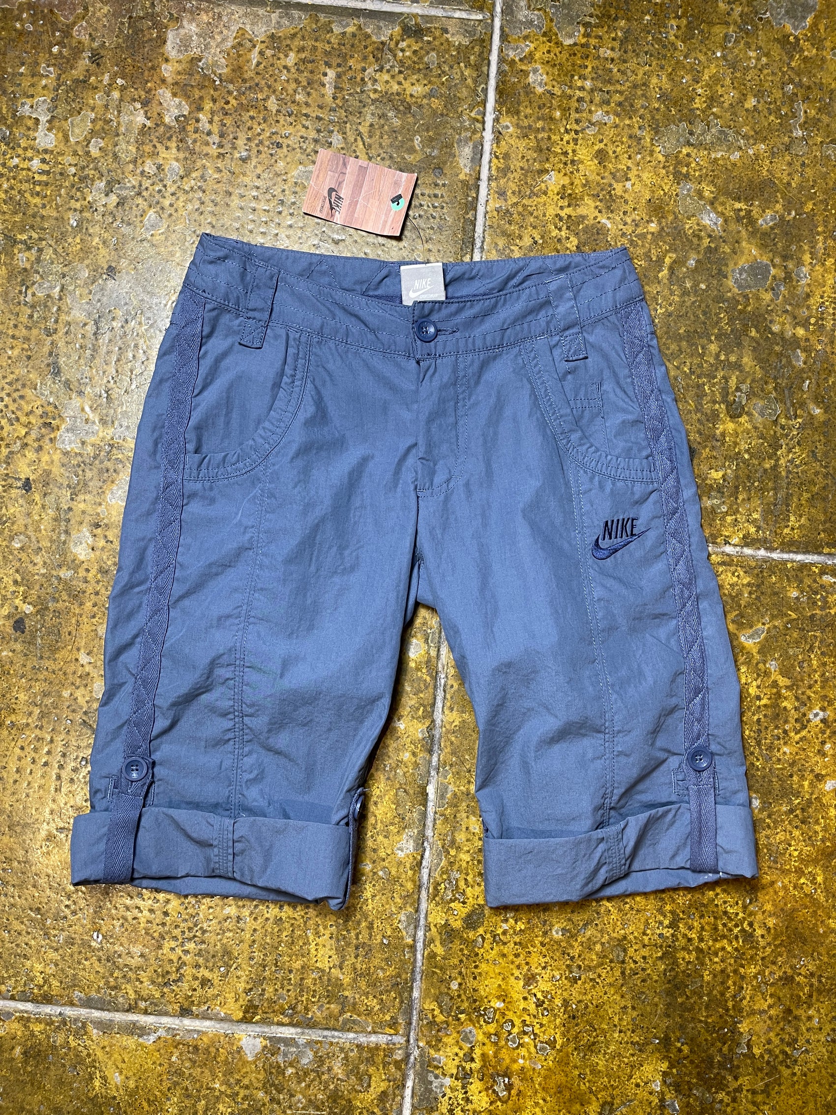 Nike Sport Track Shorts Navy 2000s y2k Deadstock - S