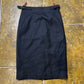 Prada Wool Pencil Skirt Virgin Wool Black 2000s y2k - M/L