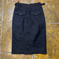 Prada Wool Pencil Skirt Virgin Wool Black 2000s y2k - M/L