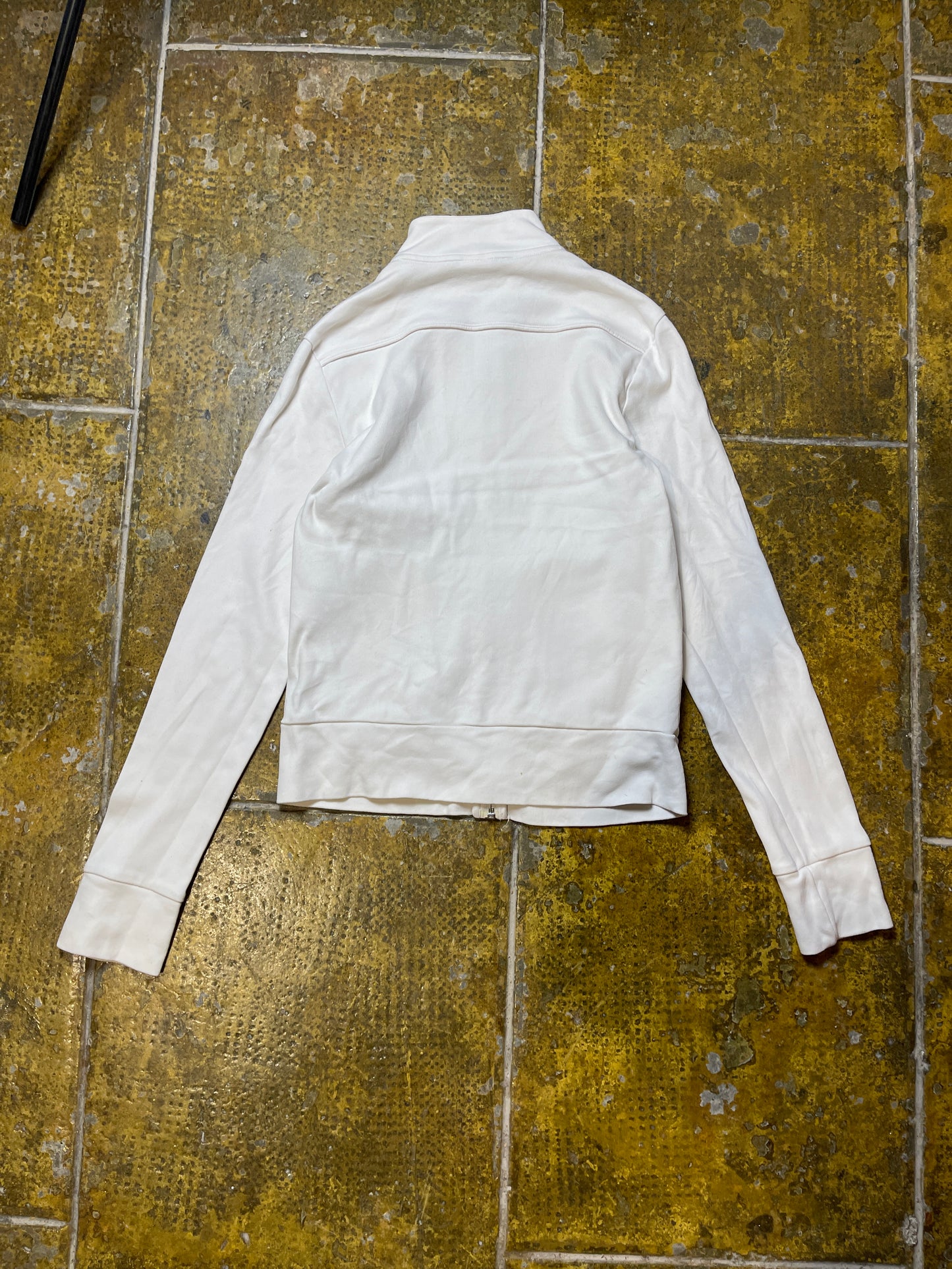 Adidas Sport Zip Through Sweatshirt White 2008 y2k - S