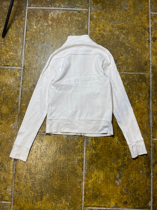 Adidas Sport Zip Through Sweatshirt White 2008 y2k - S