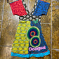Desigual Short Sleeve Dress Multicolor 2000s y2k - M