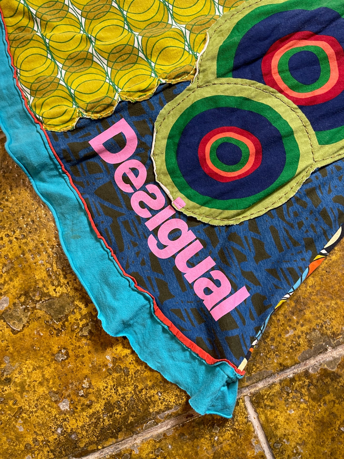 Desigual Short Sleeve Dress Multicolor 2000s y2k - M