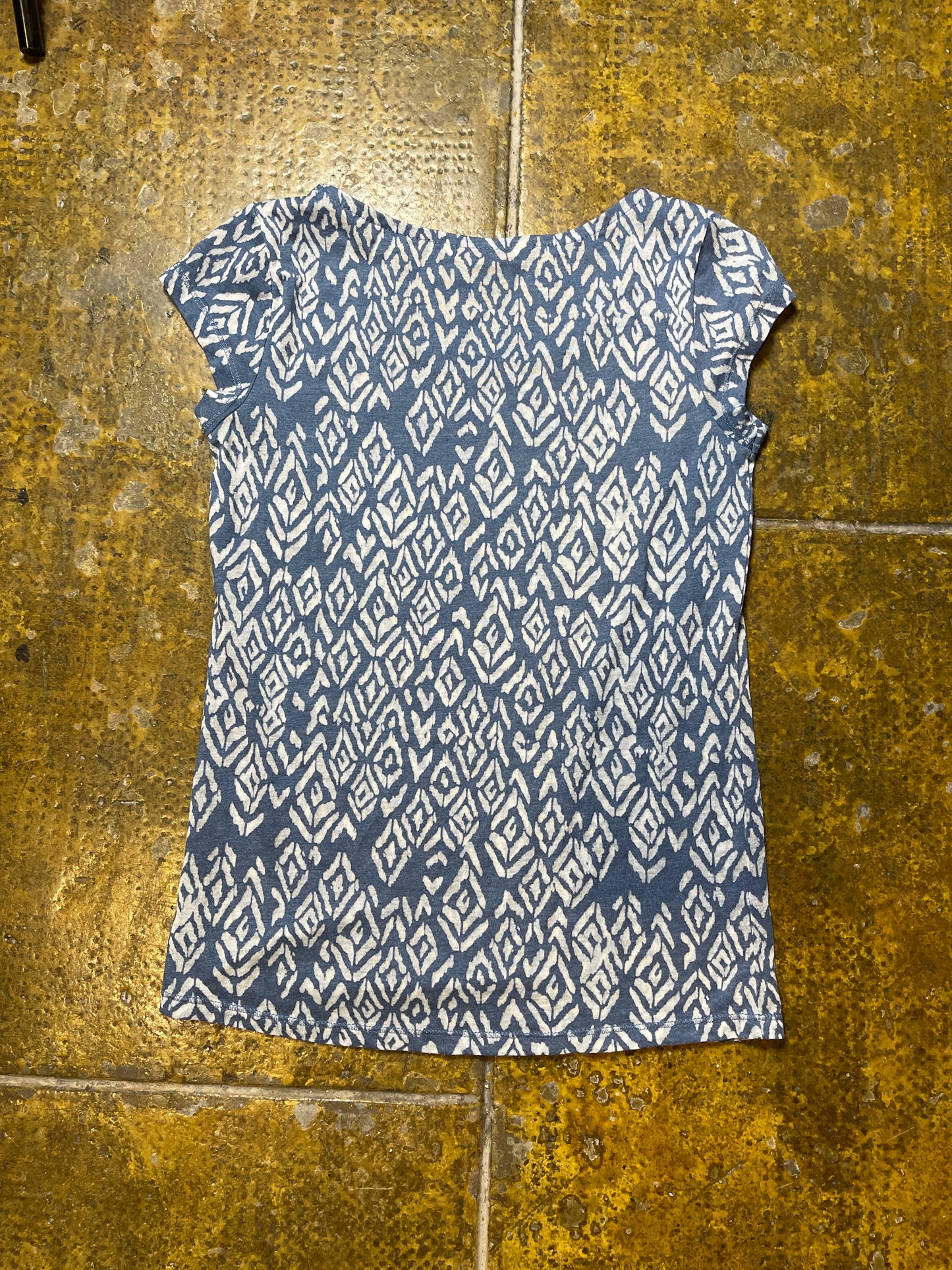 Camaieu Short Sleeve Top Blue 2000s y2k - S