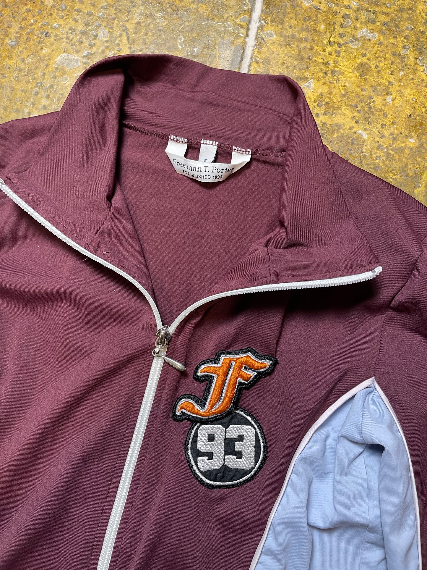 Freeman T Porter Sport Jacket Bordeaux Turquoise 2000s y2k - S