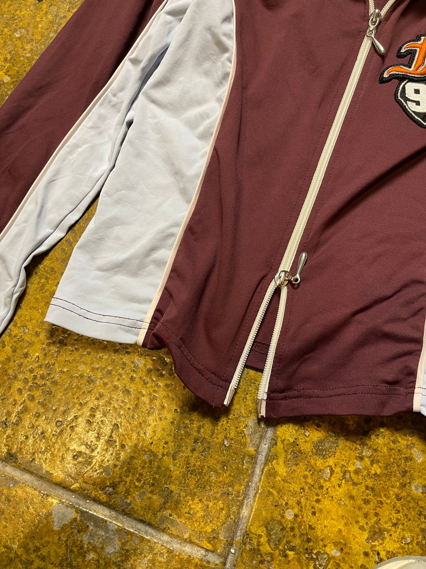 Freeman T Porter Sport Jacket Bordeaux Turquoise 2000s y2k - S