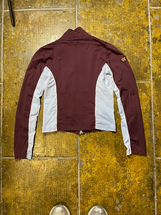 Freeman T Porter Sport Jacket Bordeaux Turquoise 2000s y2k - S