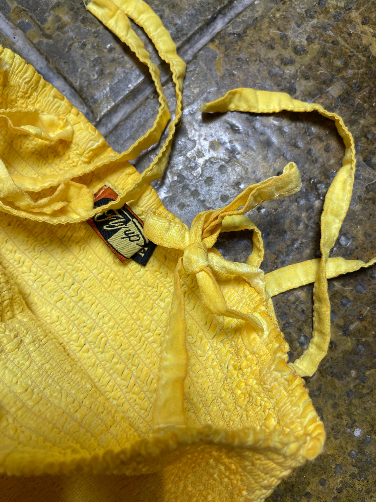 Fly Up Jump Suit Yellow 2000s y2k - M