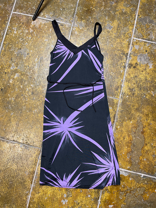You & me Sleeveless Dress Black Purple 2000s y2k - M