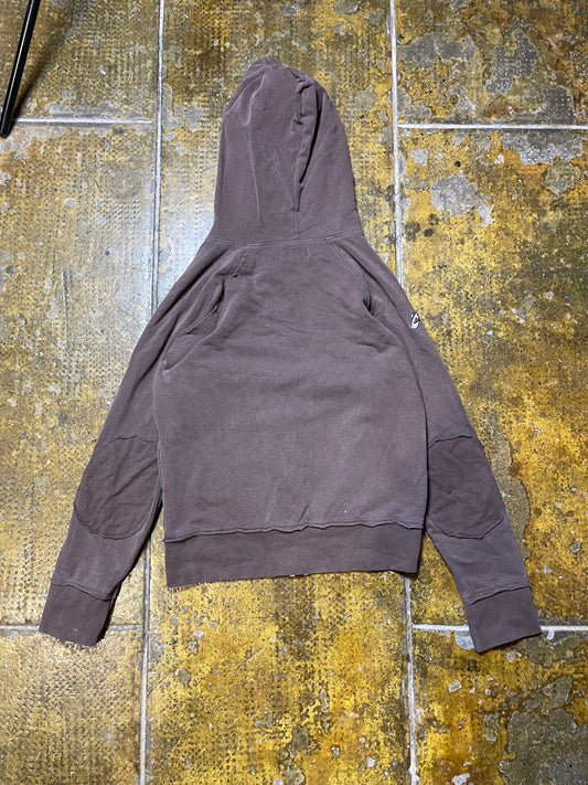 Fly Up Zip Through Hoodie Brown 2000s y2k - XS