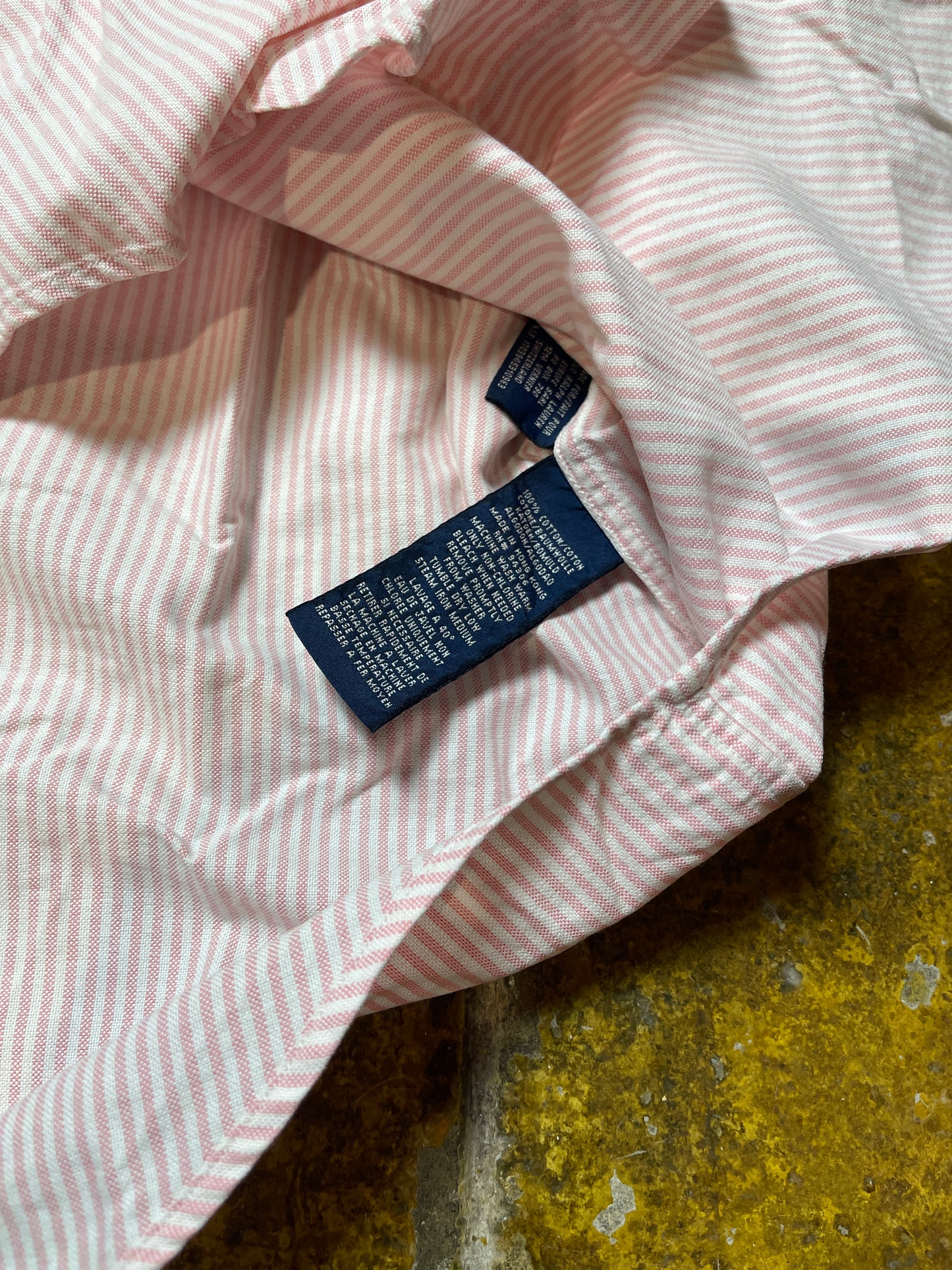 Ralph Lauren Sleeveless Shirt Zohan Style White Pink - S