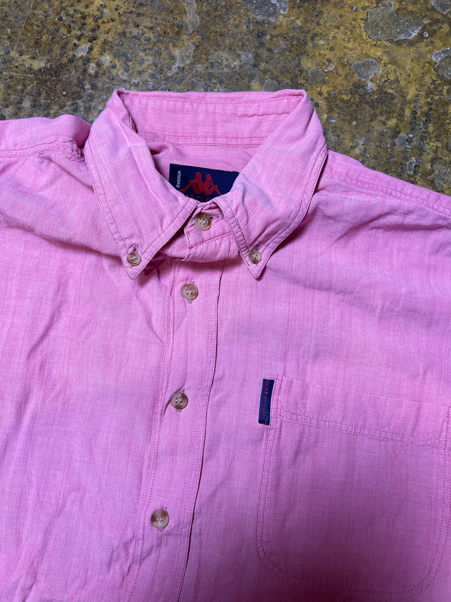 VIntage Kappa Sleeveless Shirt Pink White - M