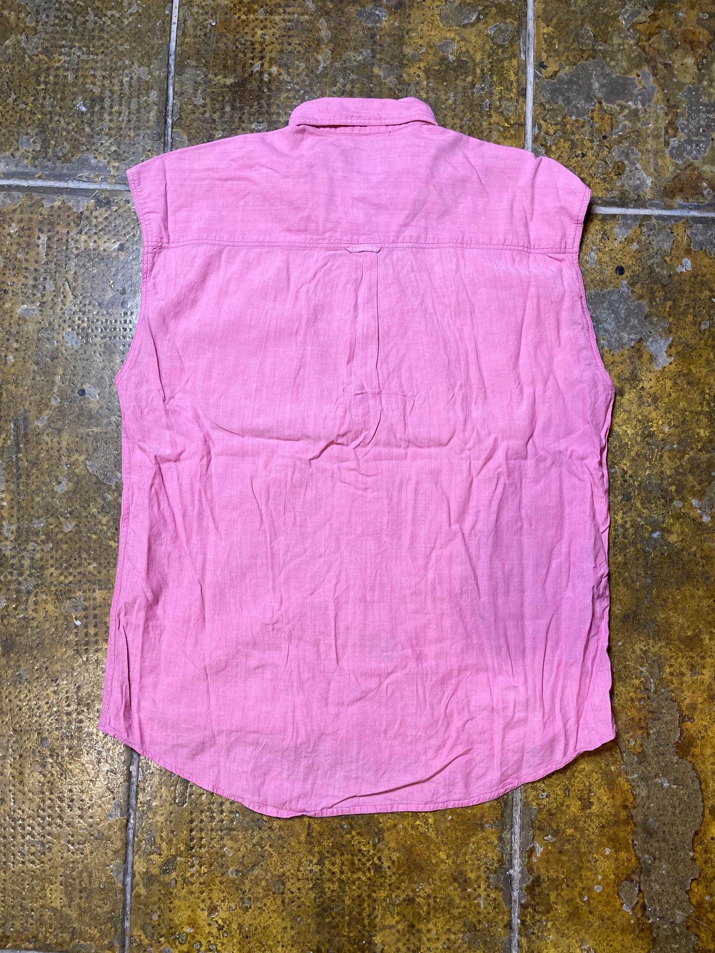 VIntage Kappa Sleeveless Shirt Pink White - M