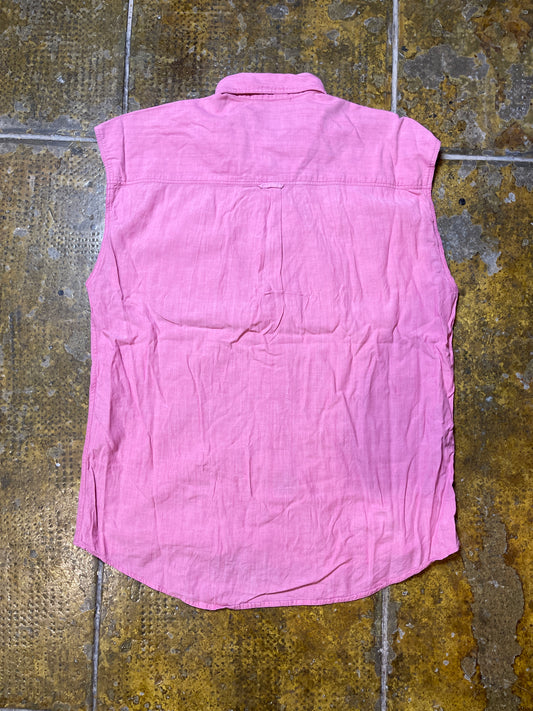 VIntage Kappa Sleeveless Shirt Pink White - M