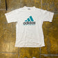 Vintage Adidas Equipment T-Shirt White Turquoise 1990s - L