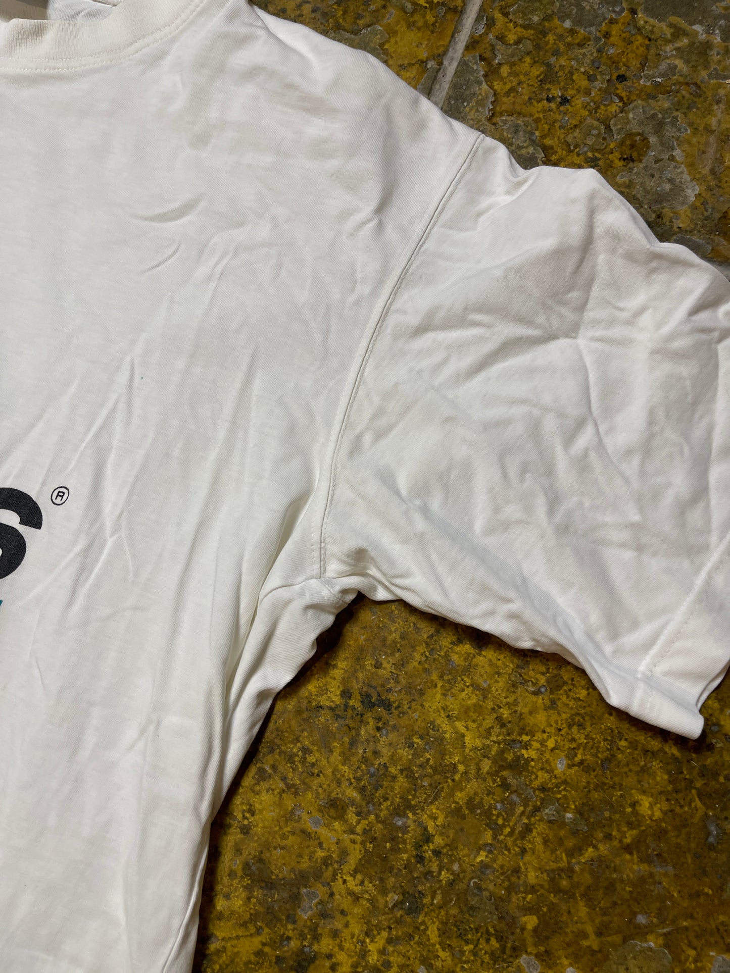 Vintage Adidas Equipment T-Shirt White Turquoise 1990s - L