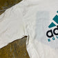 Vintage Adidas Equipment T-Shirt White Turquoise 1990s - L