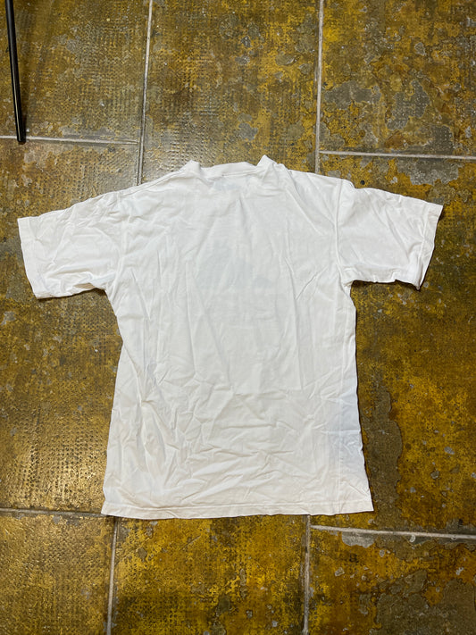 Vintage Adidas Equipment T-Shirt White Turquoise 1990s - L