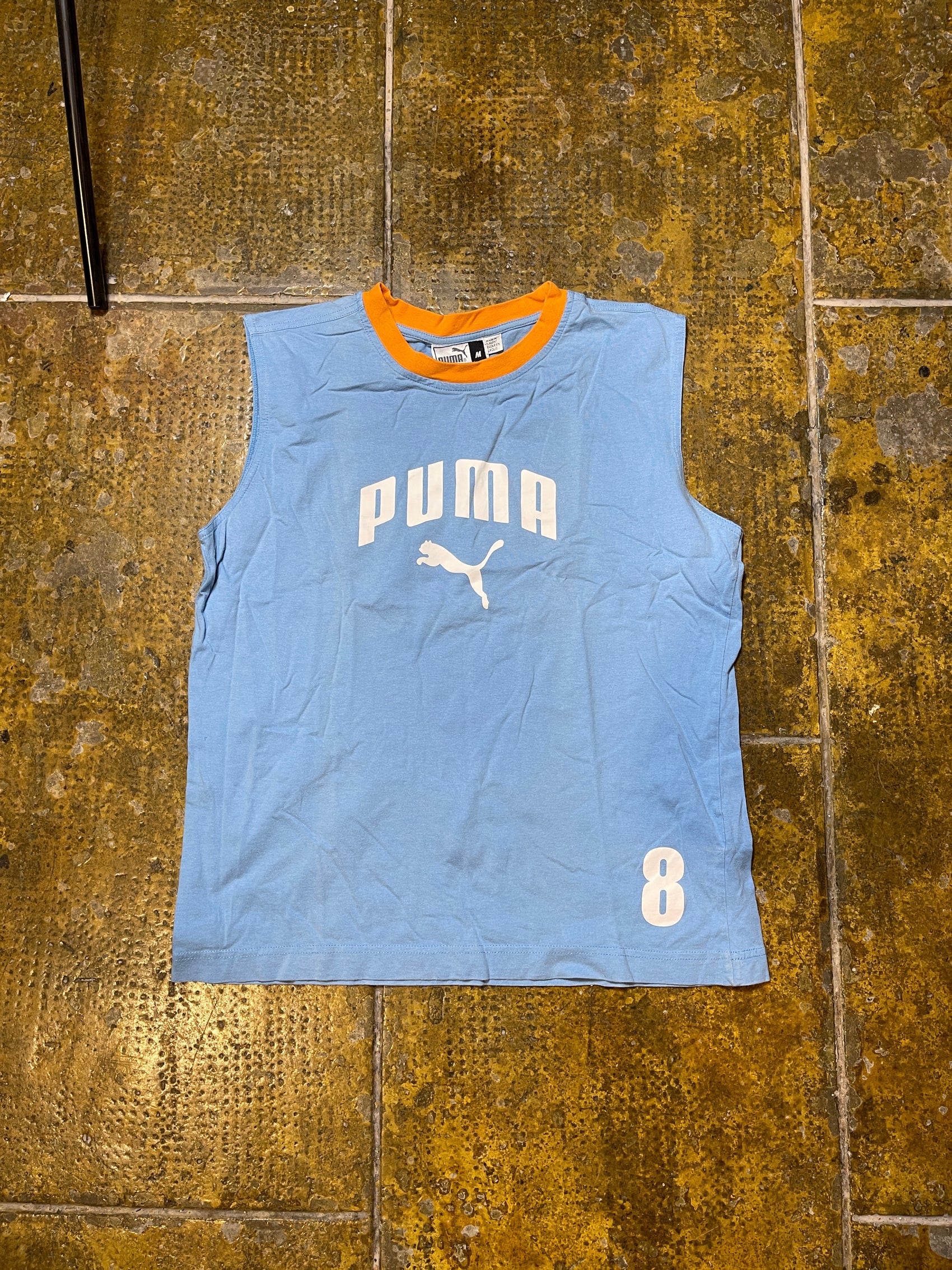 Puma Tank Top Blue Orange 2000s y2k - M