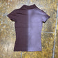 Adolfo Dominguez Short Sleeve Top Brown 2000s y2k - S