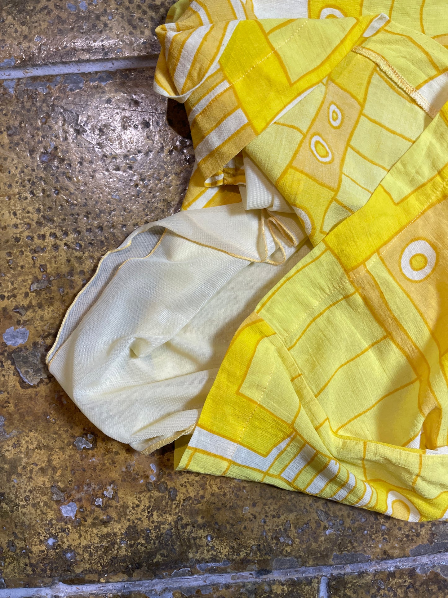 Miss Sixty Sleeveless Summer Dress Yellow 2000s y2k - L