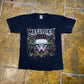 Metallica 2007 Band T-Shirt Black 2000s y2k Two Skulls - M