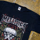 Metallica 2007 Band T-Shirt Black 2000s y2k Two Skulls - M