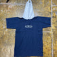Nike Short Sleeve Top Hoodie Navy 1990s - XS
