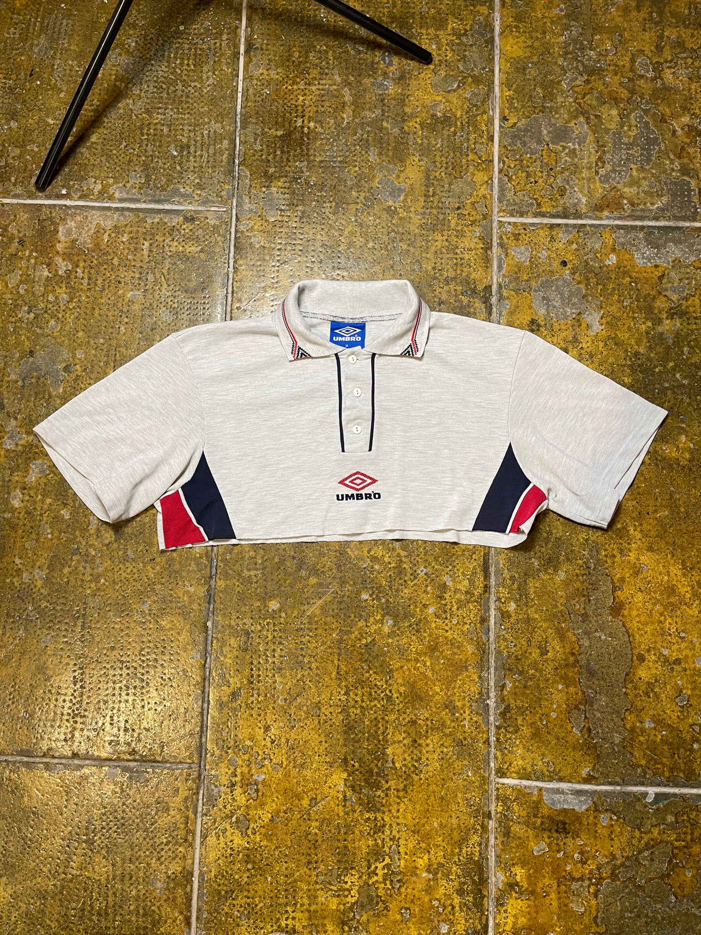 Vintage Umbro Crop Top Gray 1990s Upcycled - XL