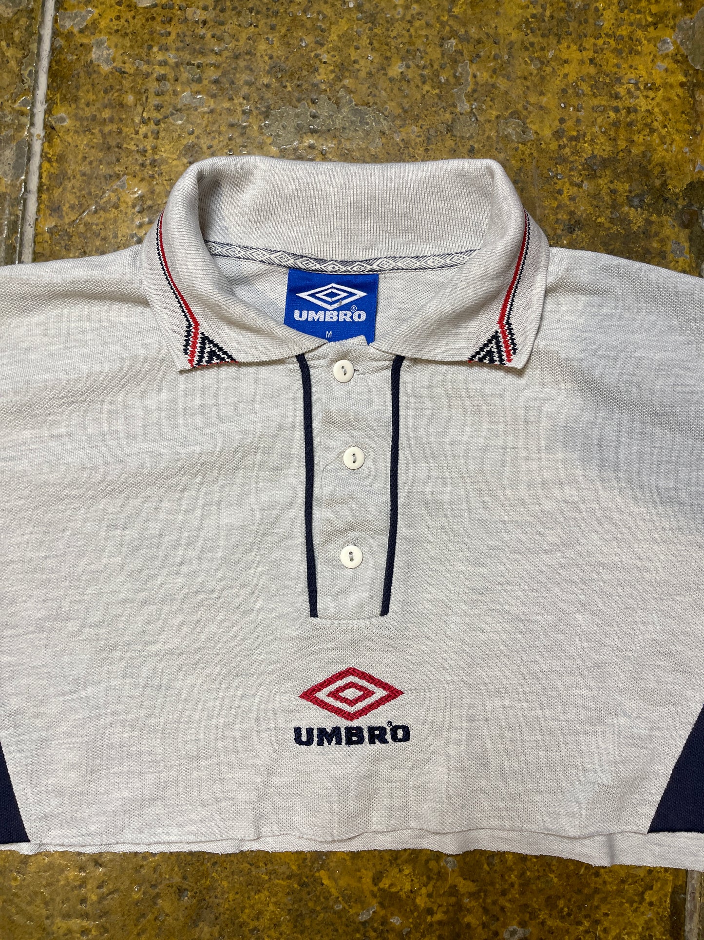 Vintage Umbro Crop Top Gray 1990s Upcycled - XL