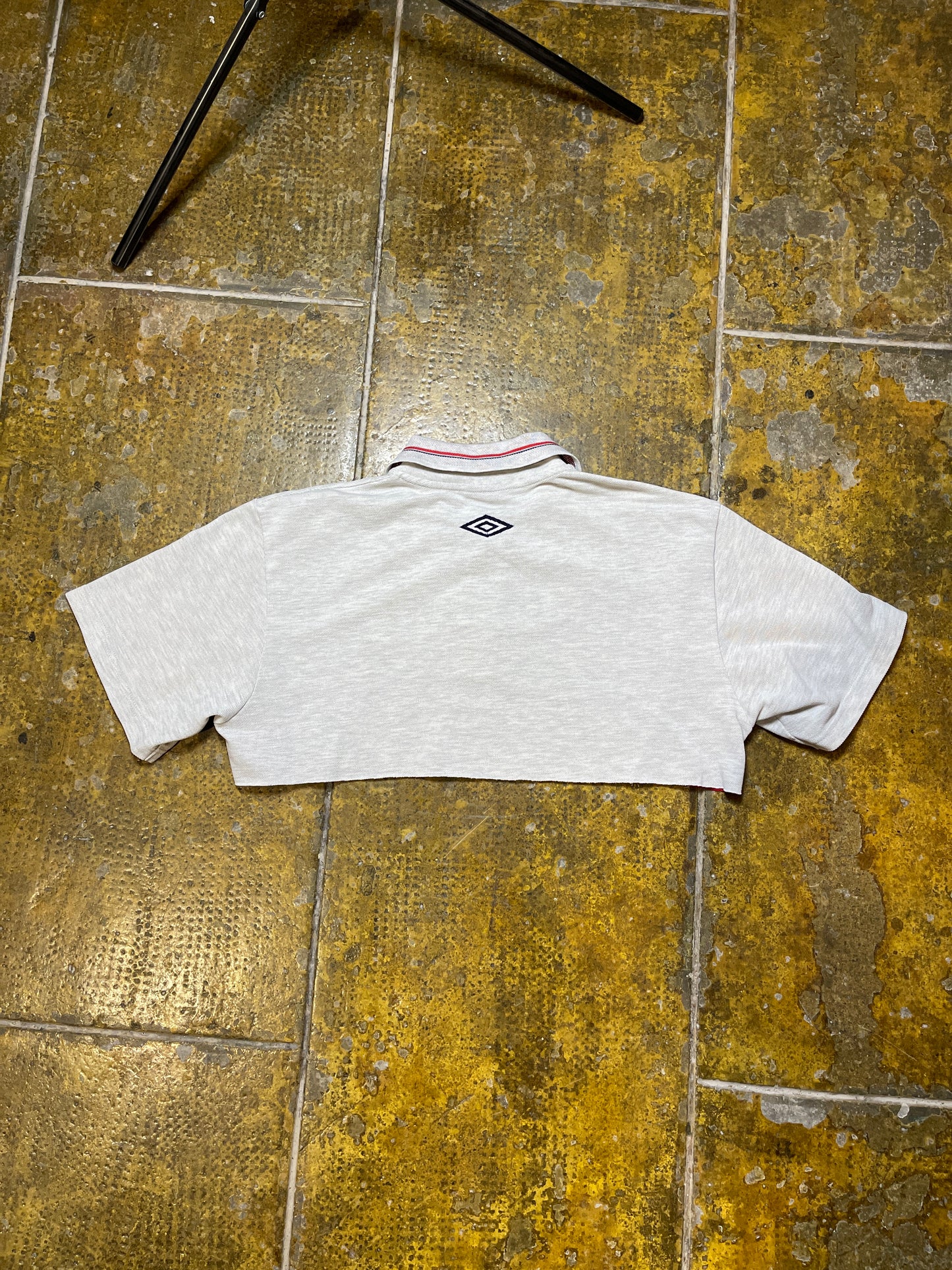 Vintage Umbro Crop Top Gray 1990s Upcycled - XL
