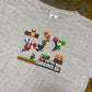 Nintendo New Super Mario Bros Wii T-Shirt Gray 2000s y2k - L