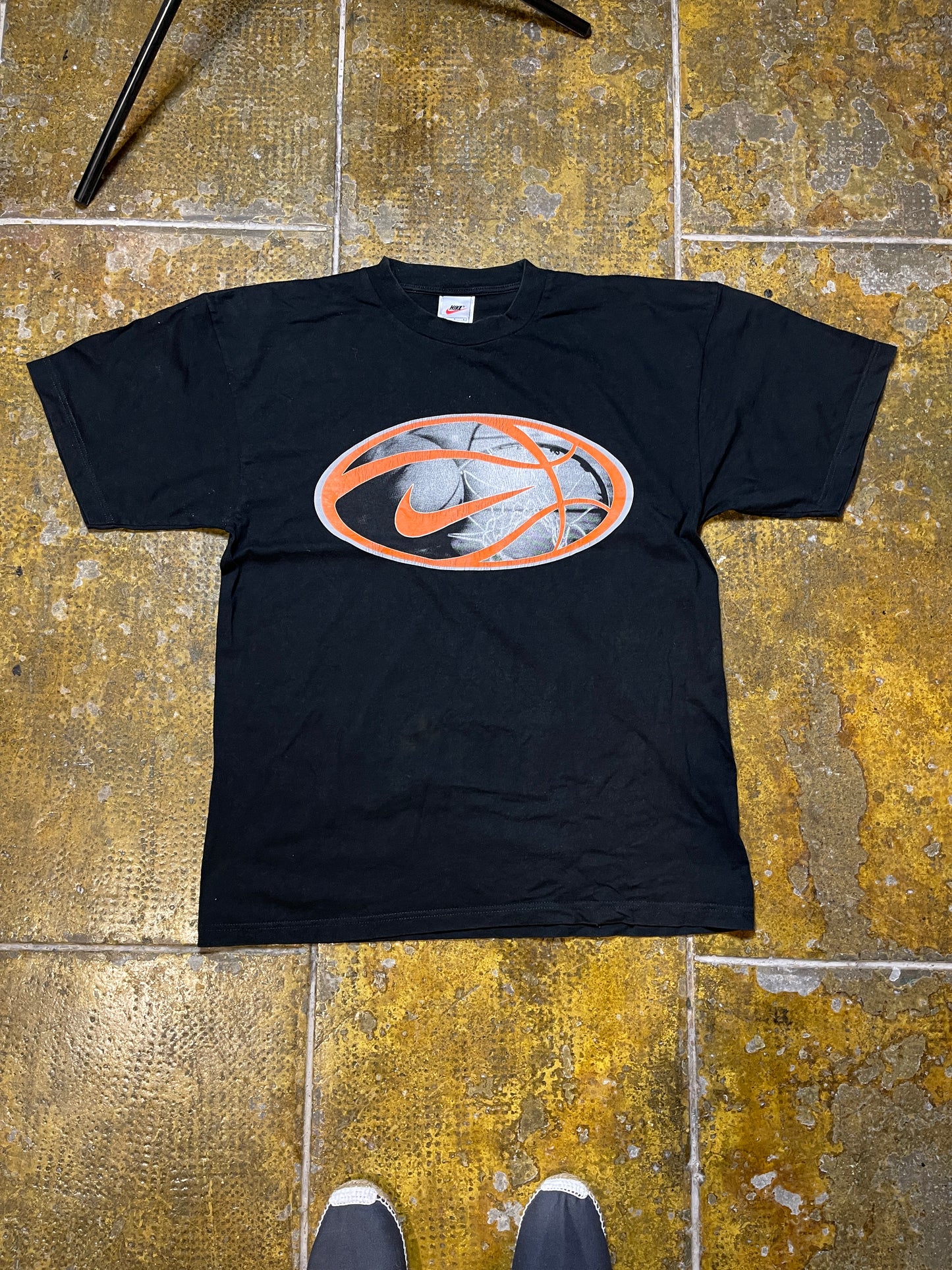 Vintage Nike Basketball T-Shirt Black 1990s - L/XL