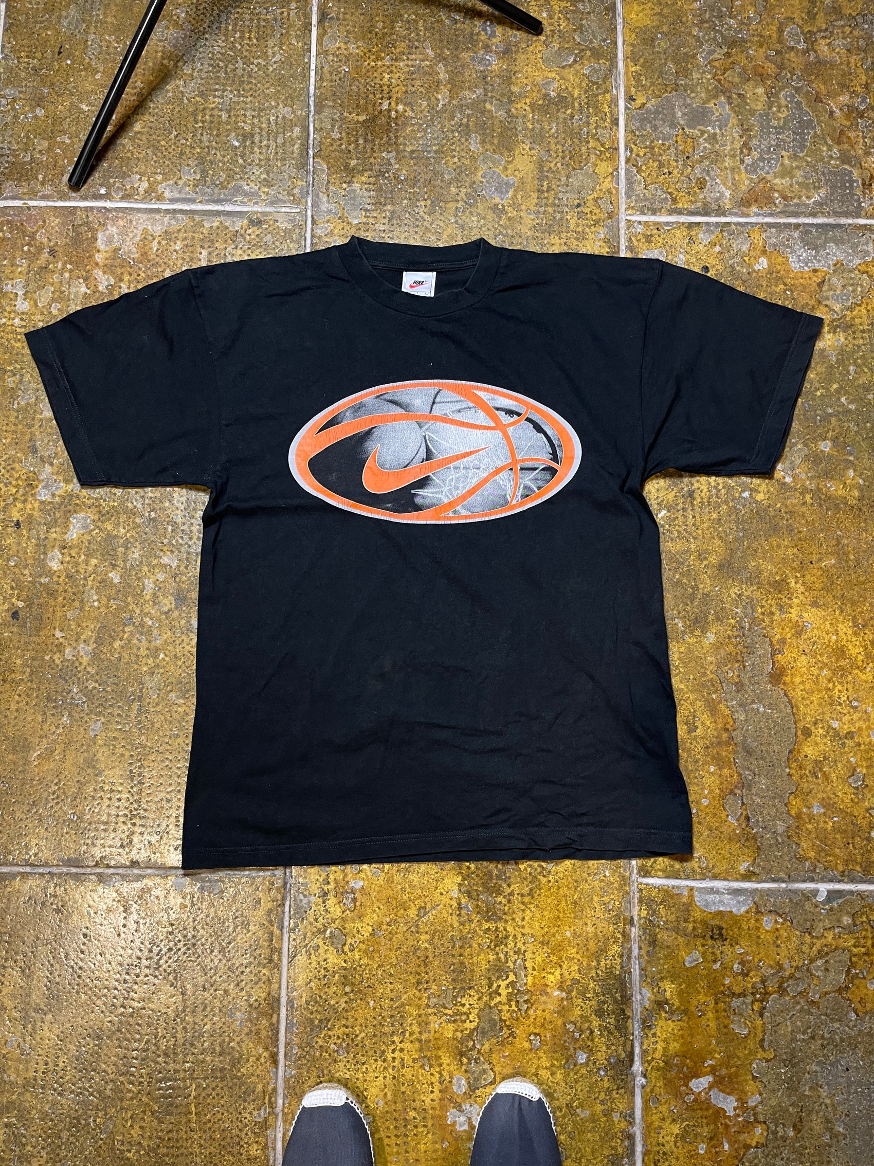 Vintage Nike Basketball T-Shirt Black 1990s - L/XL