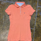 Tommy Hilfiger Short Sleeve Polo Top Orange 2000s y2k - XS