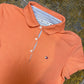 Tommy Hilfiger Short Sleeve Polo Top Orange 2000s y2k - XS