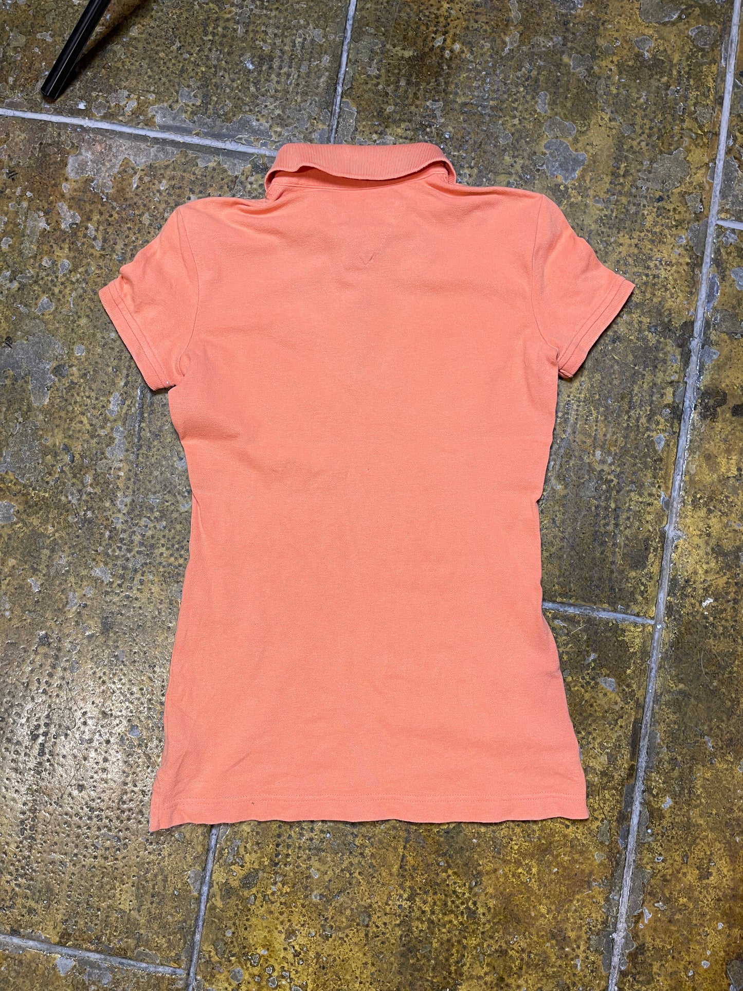 Tommy Hilfiger Short Sleeve Polo Top Orange 2000s y2k - XS