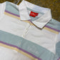 Fly Emirates Short Sleeve Polo Top White Multicolor 2000s y2k - XS