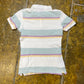 Fly Emirates Short Sleeve Polo Top White Multicolor 2000s y2k - XS