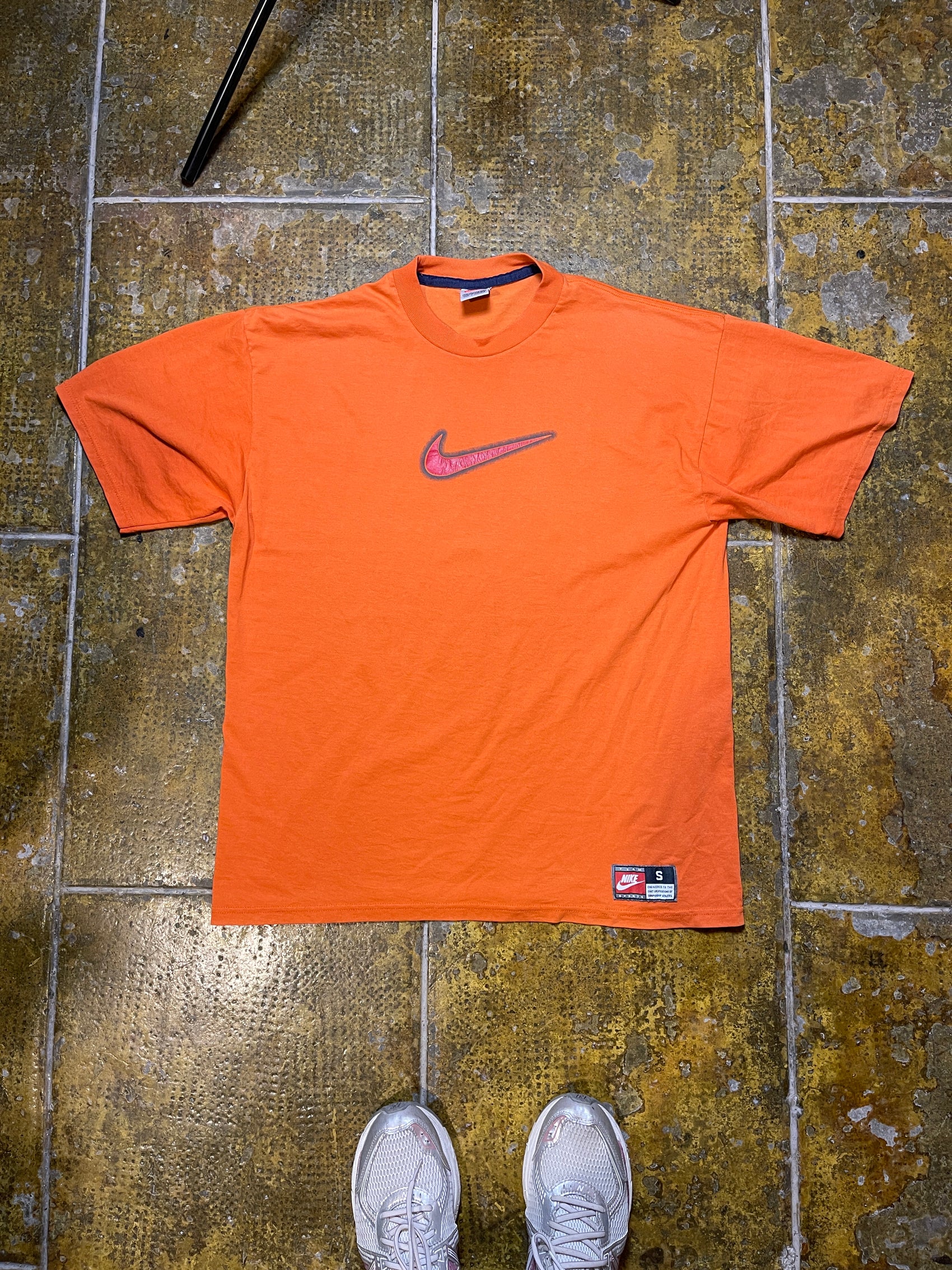 Vintage Nike T-Shirt Orange 1990s - XXL