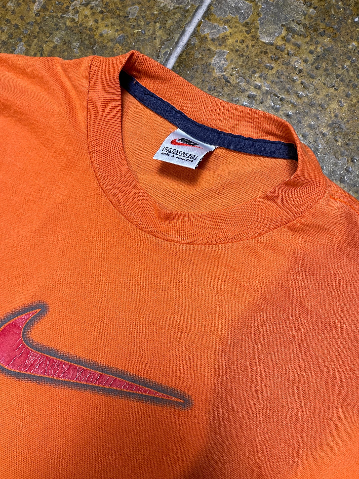 Vintage Nike T-Shirt Orange 1990s - XXL