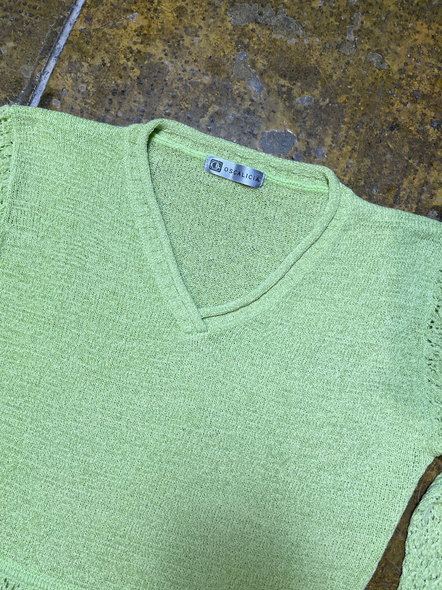 Oscalica Knitted Summer Sweatshirt Green - L