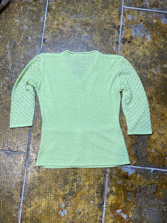 Oscalica Knitted Summer Sweatshirt Green - L